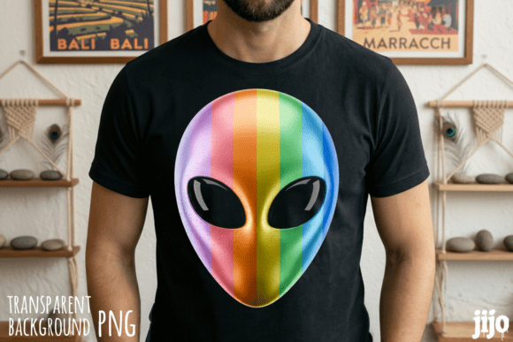 Alien Rainbow Lgbtq Pride PNG: A Cosmic Design Asset