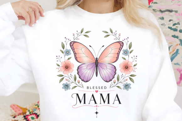 Blessed Mama Butterfly PNG: A Design Asset for Meaningful Projects