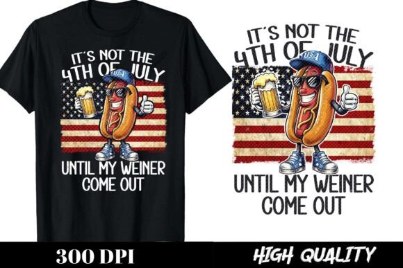 Funny 4th of July Hot Dog: A Hilarious Design for America