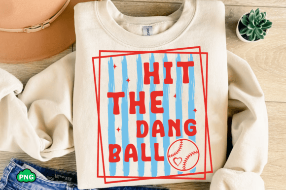 Hit the Dang Ball SVG: Funny Softball Design Assets