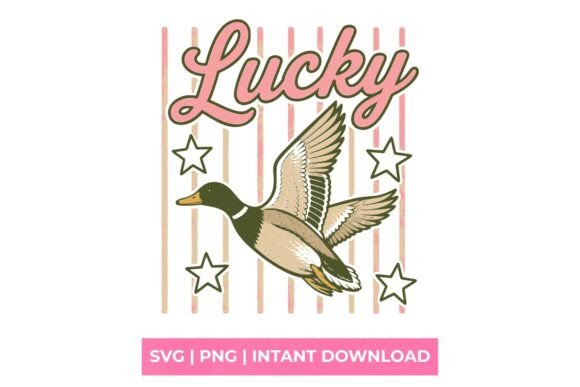 Lucky Duck Retro Mallard SVG: A Timeless Design Asset