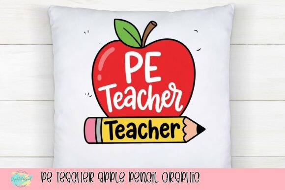 PE Teacher Apple Pencil Graphic: A Playful Design Asset