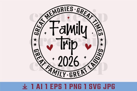 SVG Summer Family Trip 2025 Vacation PNG Design