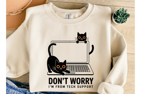 Tech Support Cat PNG: Infuse IT Humor into Your Designs